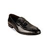 IMPERIO BY REGAL BLACK MEN FORMAL TEXTURED LEATHER TASSEL SLIP ON SHOES