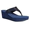 ROCIA BLUE WOMEN STONE WORK STRAP WEDGE