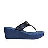 ROCIA BLUE WOMEN STONE WORK STRAP WEDGE