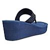 ROCIA BLUE WOMEN STONE WORK STRAP WEDGE