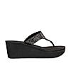 ROCIA BLACK WOMEN STONE WORK STRAP WEDGE