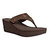 ROCIA BROWN WOMEN STONE WORK STRAP WEDGE