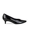 ROCIA BLACK WOMEN PATENT KITTEN HEEL PUMPS