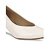 ROCIA WHITE WOMEN PATENT KITTEN HEEL PUMPS