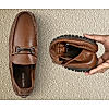 Imperio Tan Men Flexible Casual Leather Loafers