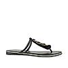 Rocia Black Women Chain Embellished Flats