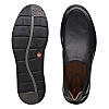 Clarks Mens Un Abode Go Black Leather Casual Slip On Shoes