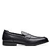 Clarks Mens Bradish Ease Black Leather Formal Slip On Shoes