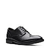 Clarks Mens Un Hugh Lace Black Leather Formal Lace Up Shoes