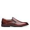 Clarks Mens Malwood Easy Brown Leather Formal Slip On Shoes