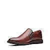 Clarks Mens Malwood Easy Brown Leather Formal Slip On Shoes