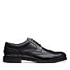 Clarks Mens Craftdean Wing Black Leather Formal Lace Up Shoes