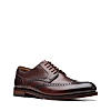 Clarks Mens Craftdean Wing Dark Tan Leather Formal Lace Up Shoes