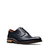 Clarks Mens Craftarlo Lace Navy Leather Formal Lace Up Shoes