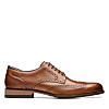 Clarks Mens Craft Arlo Limit Tan Leather Formal Lace Up Shoes