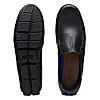 Clarks Mens Markman Seam Black Leather Loafers