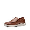 Clarks Mens Gorwin Step Tan Leather Casual Slip On Shoes