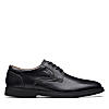 Clarks Mens Malwood Lace Black Leather Formal Lace Up Shoes