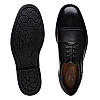 Clarks Mens Un Hugh Cap Black Leather Formal Lace Up Shoes