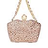 Rocia By Regal Champagne Women Diamond Encrusted Metal Clutch