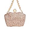 Rocia By Regal Champagne Women Diamond Encrusted Metal Clutch