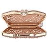 Rocia By Regal Champagne Women Diamond Encrusted Metal Clutch