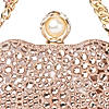 Rocia By Regal Champagne Women Diamond Encrusted Metal Clutch