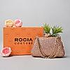 Rocia By Regal Champagne Women Diamond Studded Metal Clutch