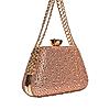 Rocia By Regal Champagne Women Diamond Studded Metal Clutch