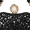 Rocia By Regal Black Women Diamond Encrusted Metal Clutch