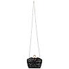 Rocia By Regal Black Women Diamond Encrusted Metal Clutch