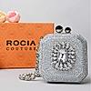 Rocia By Regal Silver Women Diamond Encrusted Metal Clutch