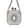 Rocia By Regal Silver Women Diamond Encrusted Metal Clutch