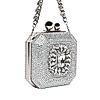 Rocia By Regal Silver Women Diamond Encrusted Metal Clutch