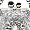 Rocia By Regal Silver Women Diamond Encrusted Metal Clutch