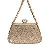 Rocia By Regal Gold Women Diamond Studded Metal Clutch