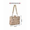 Rocia By Regal Gold Women Diamond Encrusted Metal Clutch