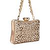 Rocia By Regal Gold Women Diamond Encrusted Metal Clutch