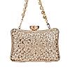 Rocia By Regal Gold Women Diamond Encrusted Metal Clutch