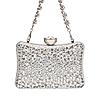 Rocia By Regal Silver Women Diamond Encrusted Metal Clutch