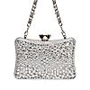 Rocia By Regal Silver Women Diamond Encrusted Metal Clutch