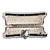 Rocia By Regal Silver Women Diamond Encrusted Metal Clutch