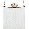 ROCIA White Women Woven Textured Metallic Clutch