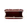 ROCIA Maroon Women Lace Applique Clutch