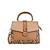 ROCIA Tan Women Casual Animal Skin Combo Handheld Bag