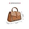 ROCIA Tan Women Casual Animal Skin Combo Handheld Bag