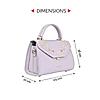 ROCIA Purple Women Solid Handheld Bag With Embroidery