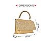 ROCIA Gold Women Lace Applique Handheld Bag