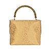 ROCIA Gold Women Lace Applique Handheld Bag