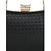 ROCIA Black Women Woven Textured Metallic Clutch